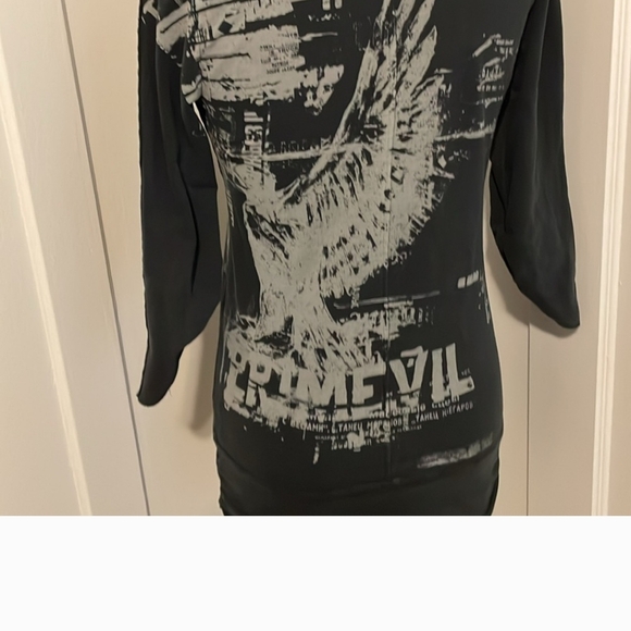 PRIMEVIL Rare HOODED ROCKER DRESS. L - Picture 5 of 8